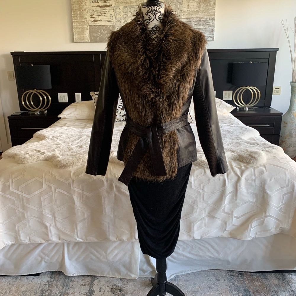 Faux fur jacket